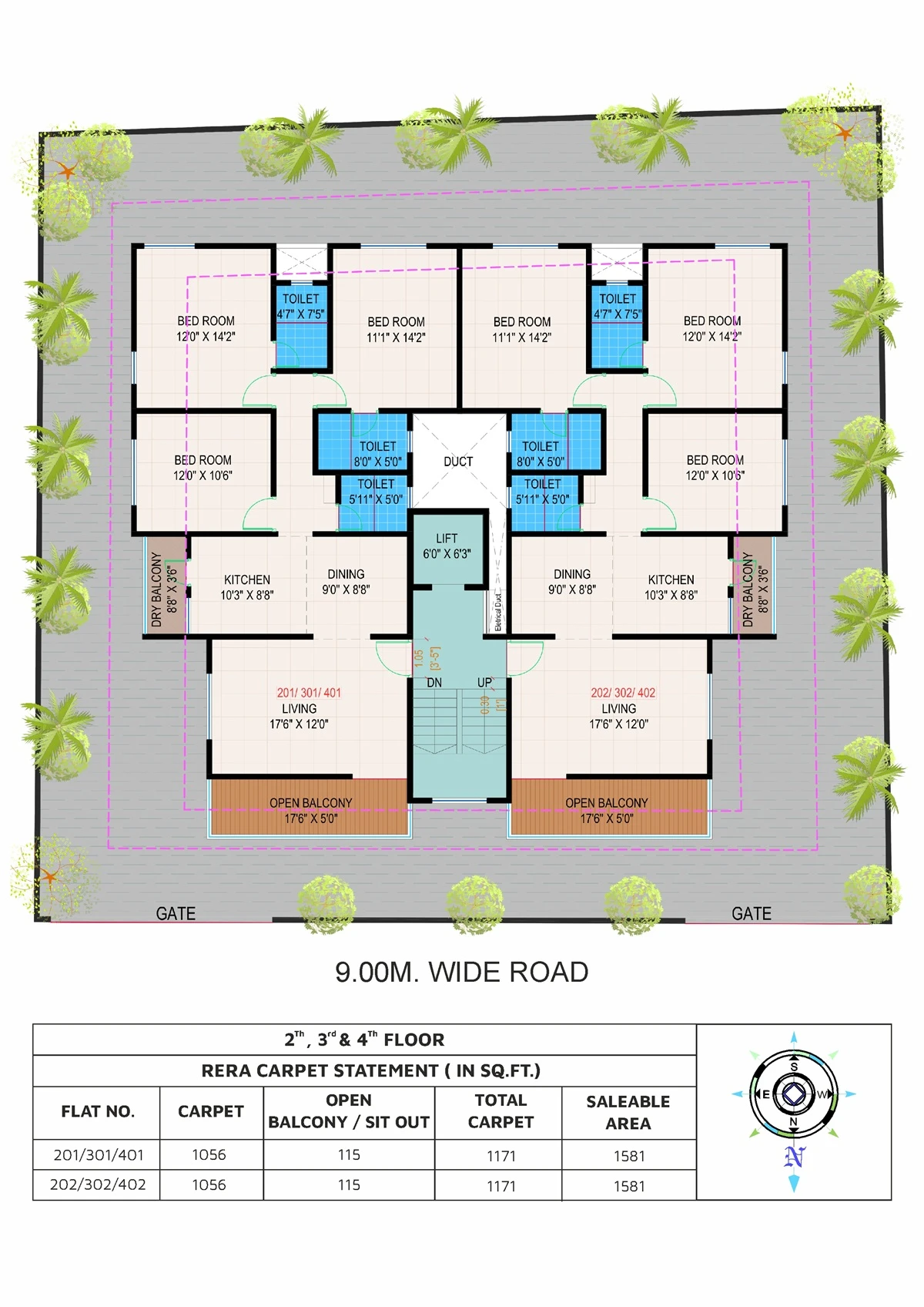 Prathamesh 3 BHK Floor Plan 1